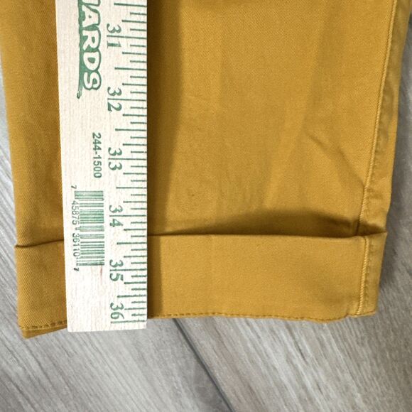 NWT Womens Lands End Cropped Straight Leg Pants Mustard Stretch Preppy Dressy 14 - Picture 11 of 12